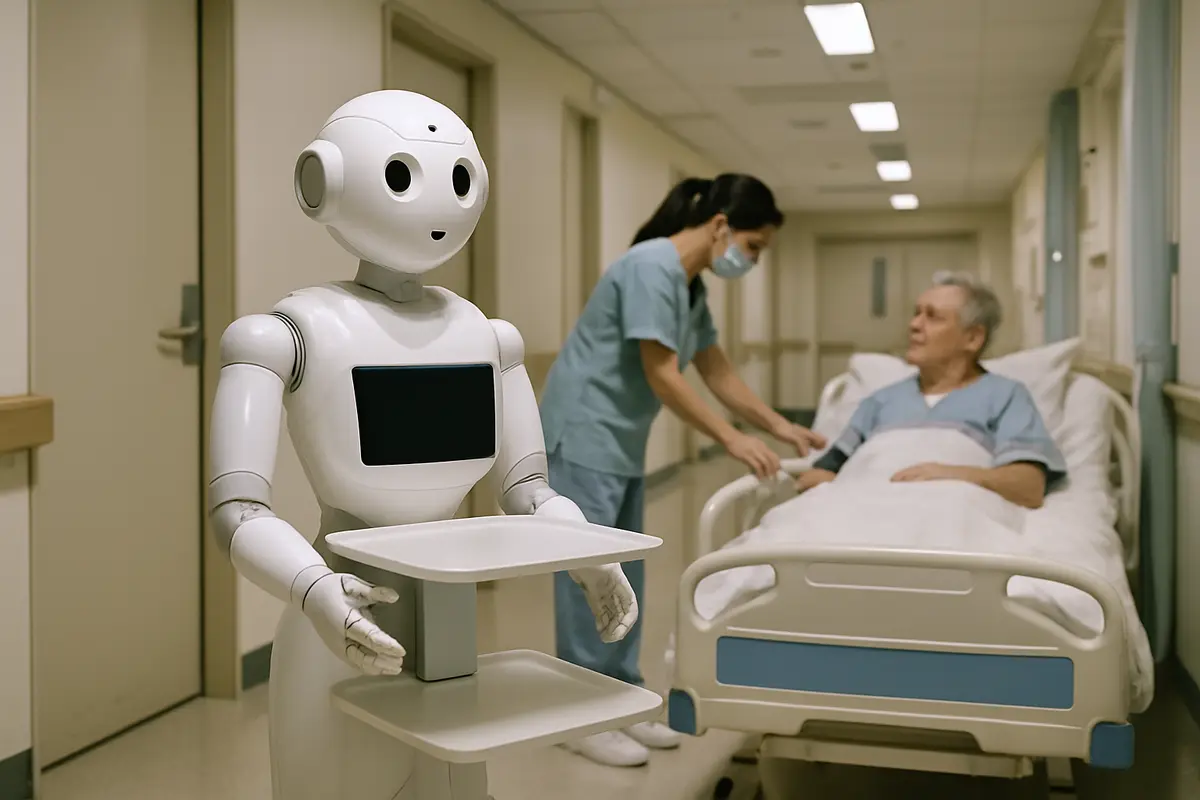 病院でロボットが働き始めた