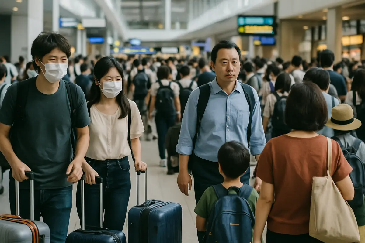 お盆の帰省ラッシュが始まる　空港や駅が混雑