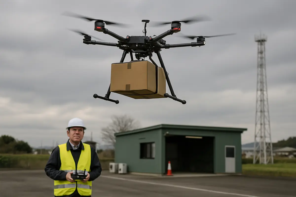 ドローンで荷物を運ぶ実験が始まる