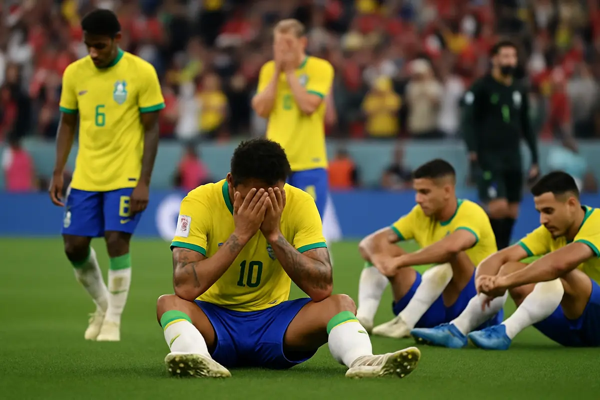 サッカーの大会でブラジルが負けた