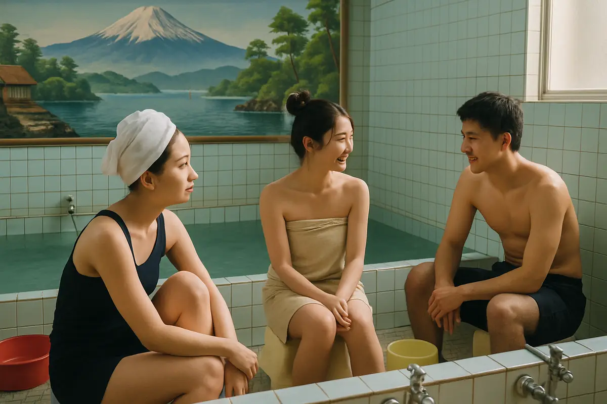 昔ながらの銭湯に若い人が集まる