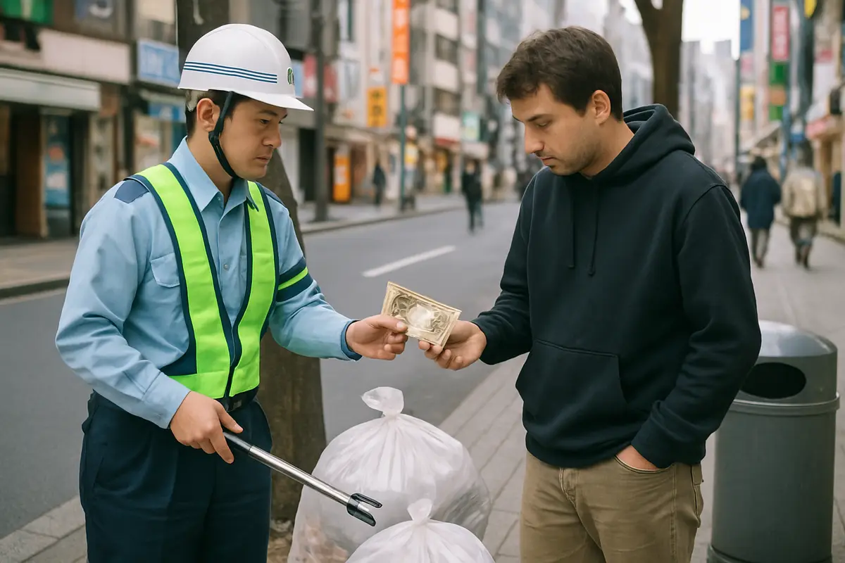 渋谷区　ごみを捨てた人にお金を払わせた