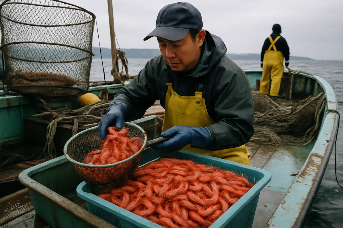 北海道　伝統のシマエビ漁が始まる