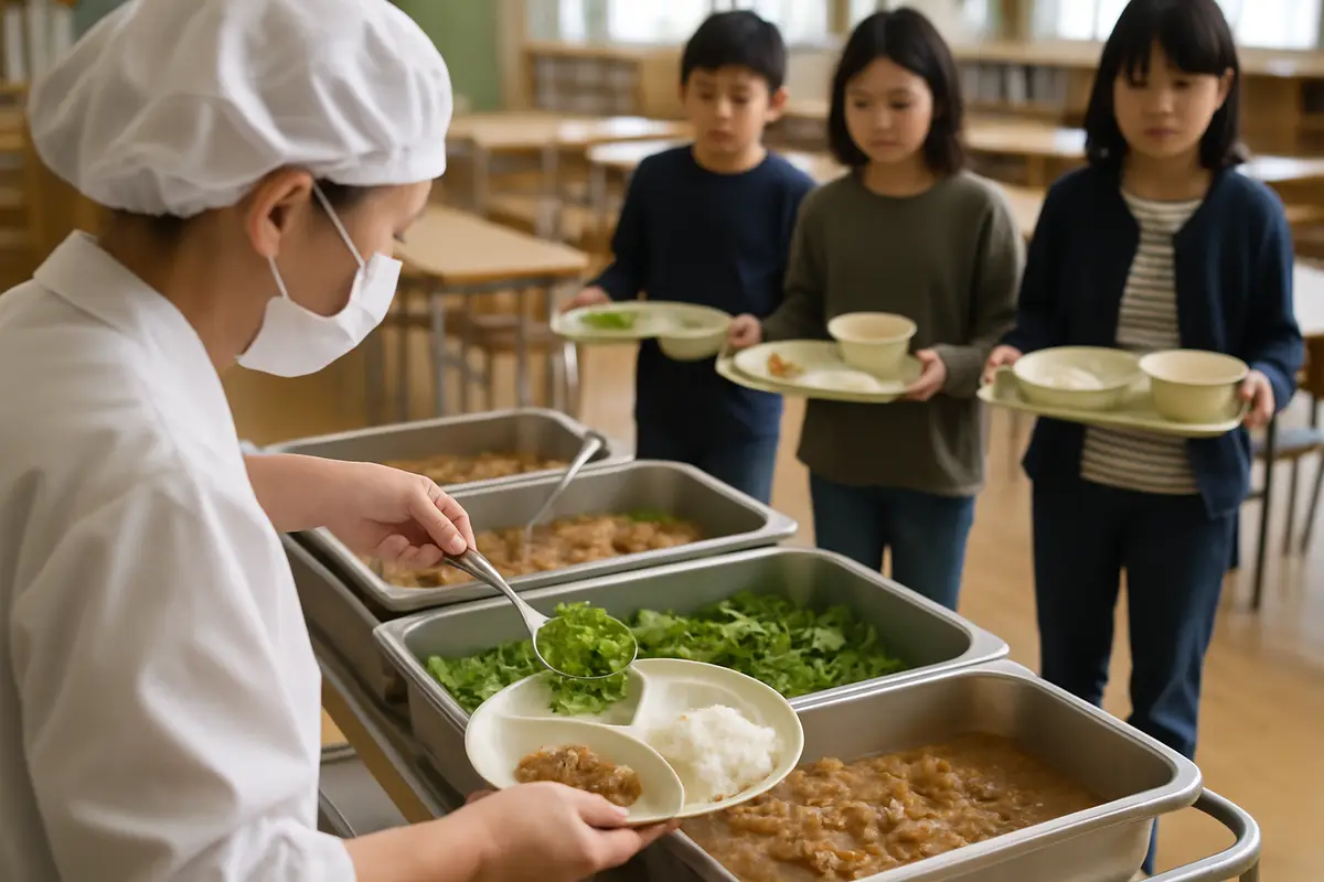 給食に地元の野菜を使う学校が増える