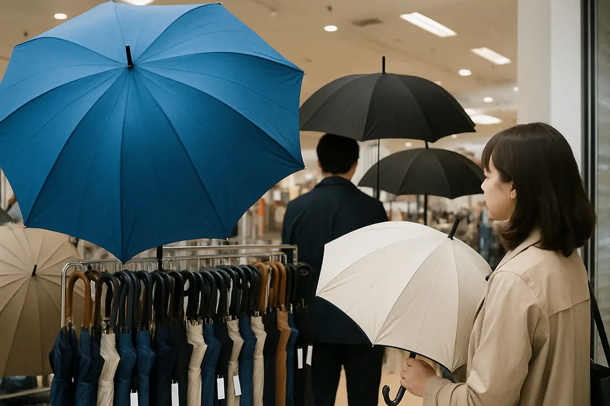 もうすぐ梅雨　傘がよく売れている
