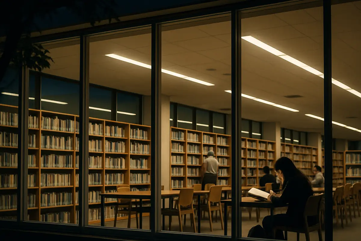 夜も開く図書館が増えている