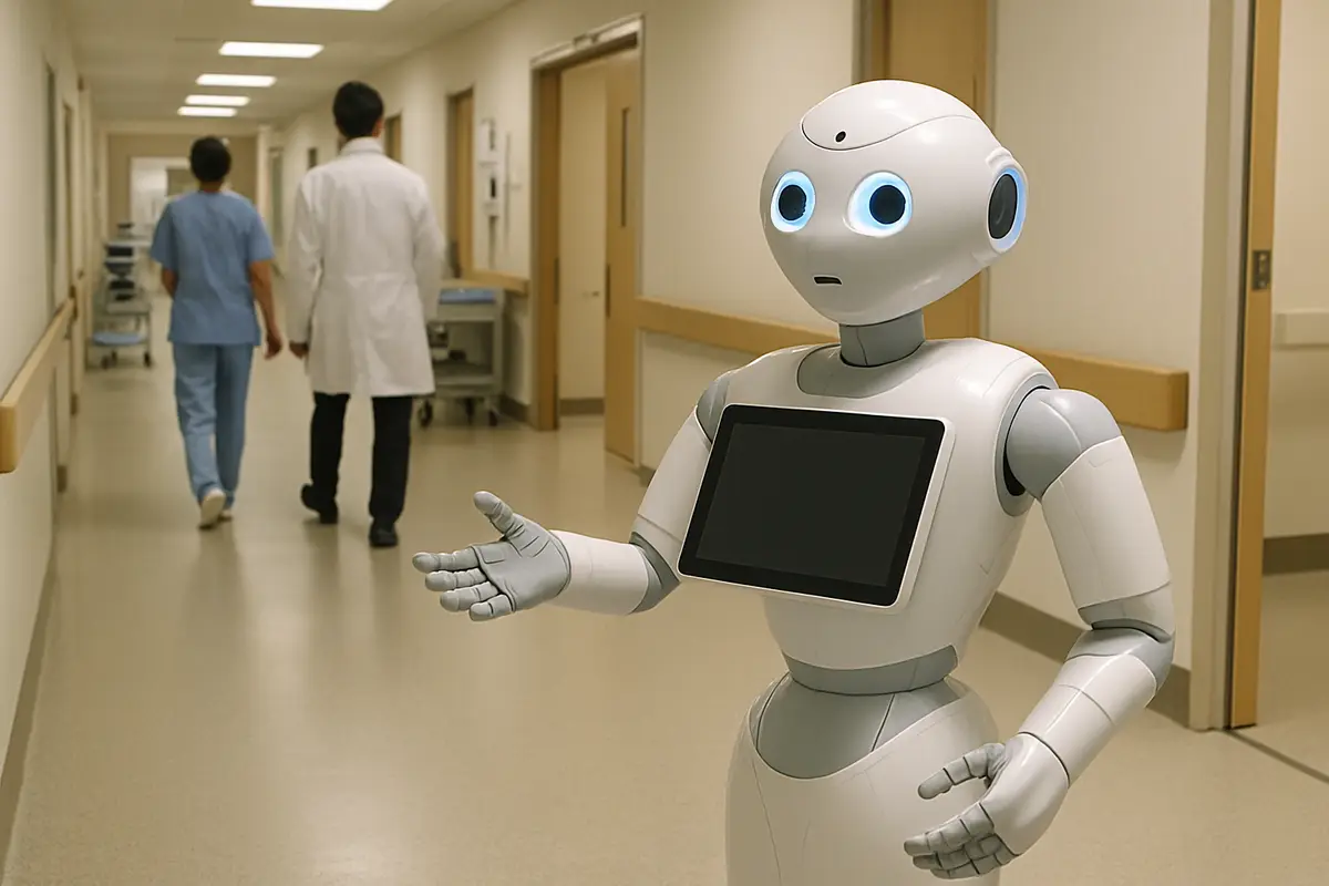 病院でロボットが働き始めた