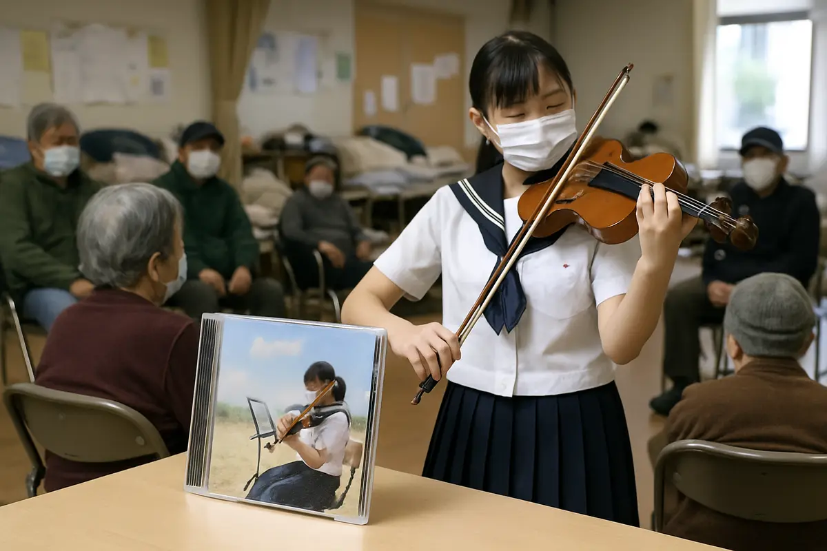 高校生が演奏　災害の人を元気にするCD