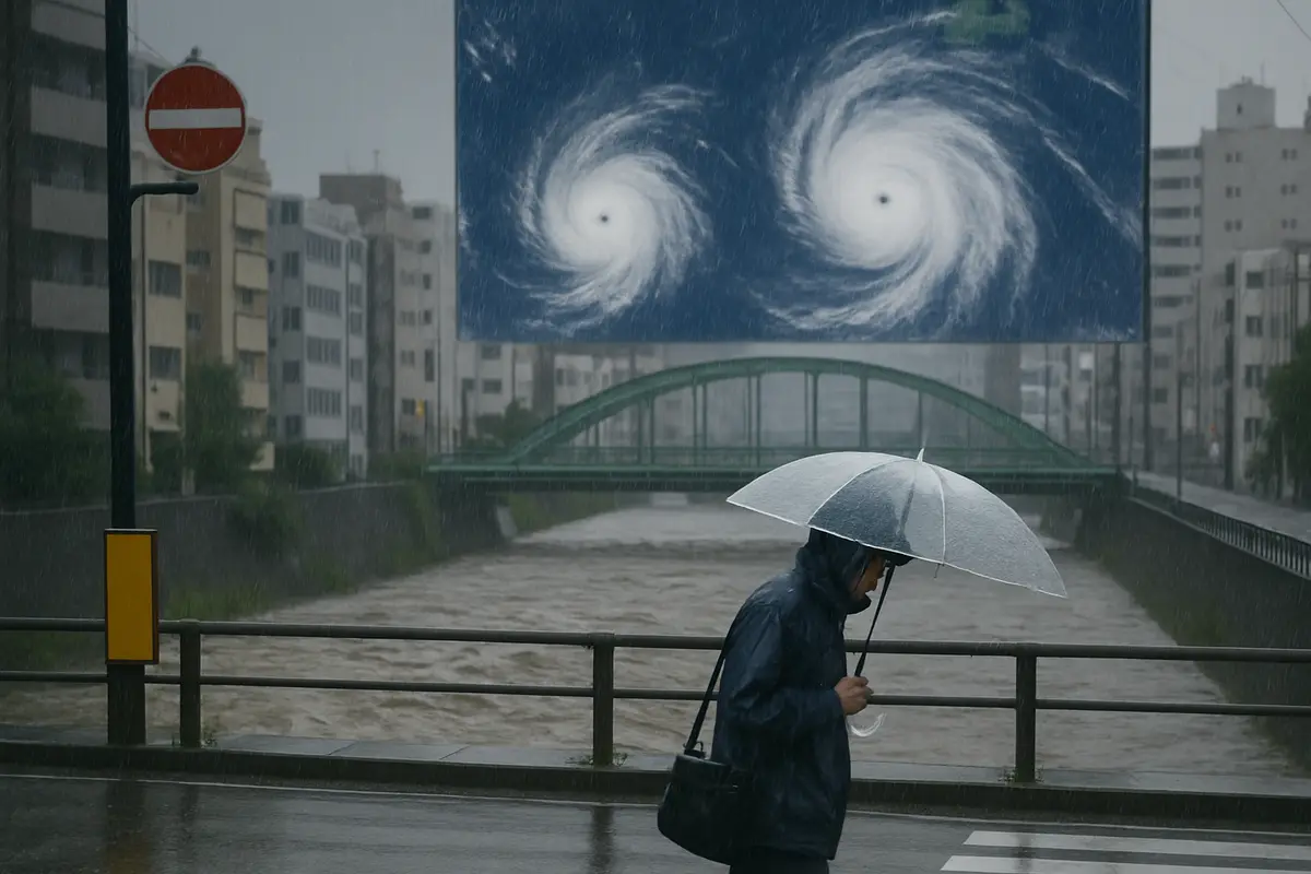 西日本で大雨　台風も2つ近づくおそれ