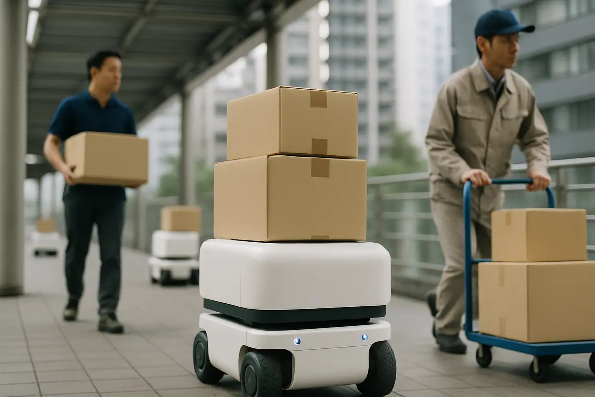 荷物を運ぶロボットが増える