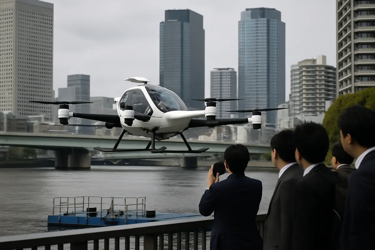 大阪で「空飛ぶタクシー」の実験が始まった
